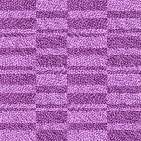 Ahgly Company Indoor Square Patterned Violet Purple Area Rugs, 7' Square