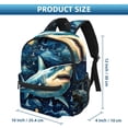 thumbnail image 2 of Starry Shark Traveling Backpack School Bags Cute College Backpack Baby Bag Lightweight Large Capacity Printed Design Adjustable Shoulder Strap Suitable, 2 of 6