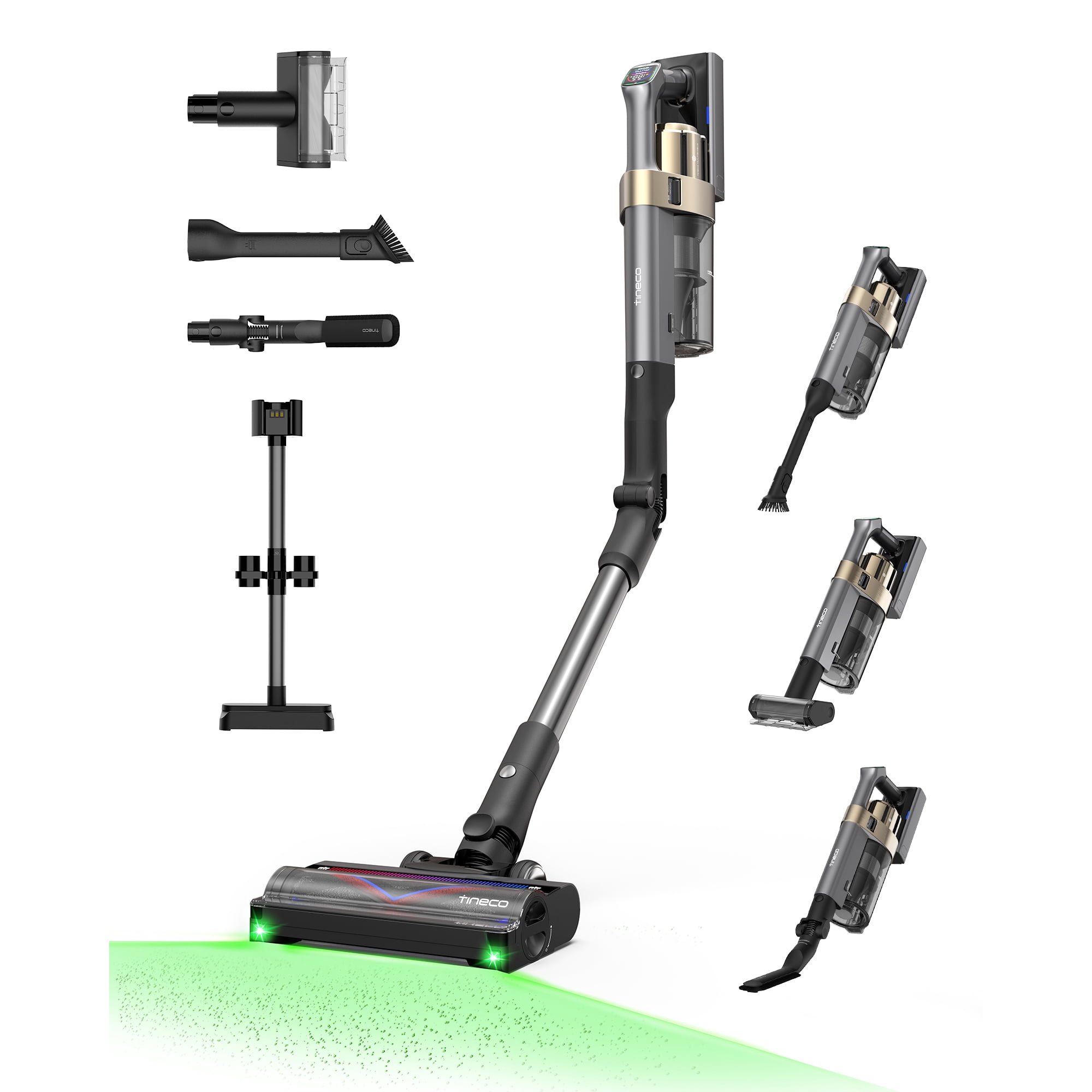Tineco PURE ONE A90S Smart Cordless Stick Vacuum Cleaner, Lightweight, Powerful Suction, Pet Hair, Multi-Surface Cleaning, LED Display