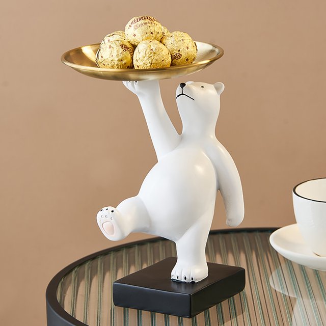 Nordic Figurine Decorative Tray Animal Resin Statue Kawaii Room Decor Home Decoration Accessories Modern Christmas Gift zhangmengya LED