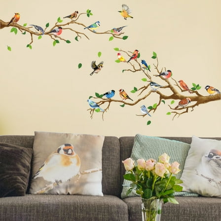 Tree branches, birds, wall stickers for bedrooms, living rooms, offices, background walls, sofas, decorative wall stickers, PVC paper