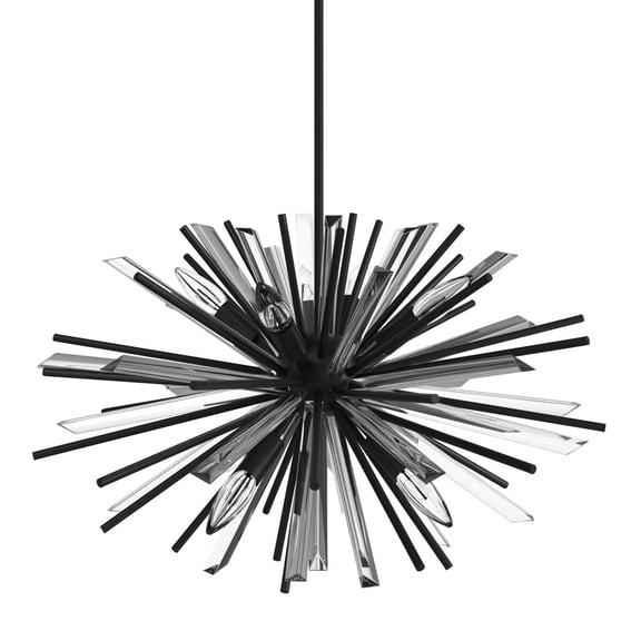 Avenue Lighting Hf8201 Palisades Ave. 6 Light 24" Wide Sputnik Chandelier - Black