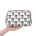 thumbnail image 4 of Naloa Coffee To Go Pattern Leather Makeup Bag for Purse Travel, Portable Small Cosmetic Organizer for Women and Girls, Make up Bag with Zipper, 4 of 8