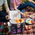 thumbnail image 5 of FORMRS Insulated Cooler Bag 24 Cans Capacity Soft Leakproof Lunch Box with Side Pockets, Black Neon Road, 5 of 7