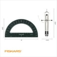 Fiskars 12Inch Metal Compass with Protractor, School Math Supplies