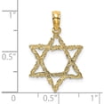 thumbnail image 3 of 14K Yellow Gold Star Of David Charm (22.4 X 16) Made In United States k8355, 3 of 5