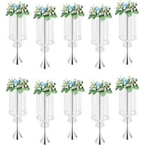10PCS Sliver Wedding Flower, Trumpet Vase Tabletop Party Centerpiece Kit Decor Tabletop Wedding Flower Wedding Table Centerpiece Decoration for Reception Home Flower Stand for Birthday
