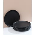 thumbnail image 4 of JoyJolt Mesa 6pc Stoneware 10.5" Dinner plate set - Matte Black, 4 of 8