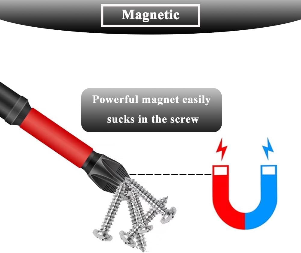 MKEUDQ-10PCS 2 Inch Magnetic Phillips Screwdriver Bit Set 1/4 Inch Hex Shank Impact Driver Bit Ph2 Anti Slip Screwdriver Bit TS2 Steel