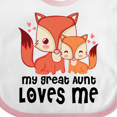 thumbnail image 4 of Inktastic Fox My Great Aunt Loves Me Boys or Girls Baby Bib, 4 of 4