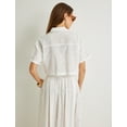 thumbnail image 4 of Broderie Crop Oversized Shirt, 4 of 6