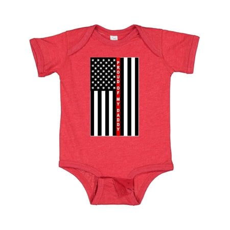 

Inktastic Firefighter Daddy Flag Gift Baby Boy or Baby Girl Bodysuit