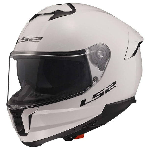 Casco integral LS2 Stream II, protector solar blanco brillante, tamaño mediano