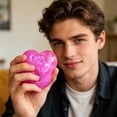thumbnail image 4 of TOYOUME Heart-Shaped Squeeze Sensory Toys, Soft Slow Rising Glitter Squishy, Pink, 4 of 8