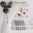 thumbnail image 3 of Baby Crib Bell – Rotating Wooden Wind Chime with Stars, Moon & Hot Air Balloon Hanging Toys for Newborn Sleep & Development, Blue, 3 of 8