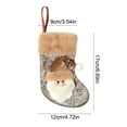 thumbnail image 2 of Tyidzon Christmas Stockings 7 Inch Linen Cartoons Xmas Stocking, Fireplace Hanging Stockings Gifts for Family Holiday Xmas Party Decorations, 2 of 6