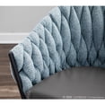 thumbnail image 5 of Braided Matisse Contemporary Chair in Black Metal with Grey Faux Leather and Blue Fabric by LumiSource, 5 of 11
