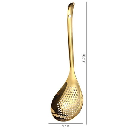 

Long Handle Stainless Steel Large Colander Soup Spoon Deep-Fried Oil Strainer Filter Skimmer Ladle for Home Kitchen Accessories