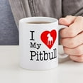 thumbnail image 4 of CafePress - I Love My Pitbull Terrier Mug - 11 oz Ceramic Mug - Novelty Coffee Tea Cup, 4 of 4