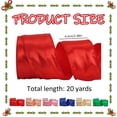thumbnail image 6 of Single Faced Satin Wired Edge Ribbon, 20-Yard Polyester Satin Wrapping Ribbon for Bows, 2.48 Inches Wide Craft Fabric Binding Ribbon for Xmas Invitation Card Making Gifts Decoration, 6 of 7