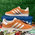 thumbnail image 2 of Men's Adi - das Gazelle 85 Classic Casual Shoe / Orange White / GY2531 / Size 8, 2 of 6
