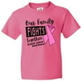 thumbnail image 3 of Inktastic Our Family Fights Together Breast Cancer Awareness Youth T-Shirt, 3 of 5