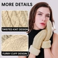 thumbnail image 6 of Whiteleopard Women's Winter Gloves Warm Lining Mittens- Cozy Wool Knit Thick Gloves Novelty Mittens Cold Weather, 6 of 7
