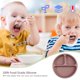 thumbnail image 4 of Platos de silicona antideslizantes para entrenamiento de niños, plato de comedor, vajilla sin BPA (rojo) Ehuebsd sin BPA, 4 of 9