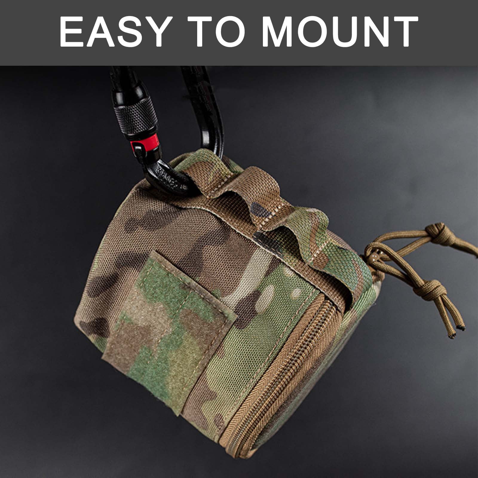 JELLOO Tactical Toilet Paper Holder - Waterproof & Foldable Storage Case for Camping, Hiking, Travel, Home