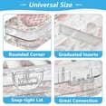 thumbnail image 4 of Wobogo Gentleman White Rabbit Clear Pencil Case Plastic Pencilboxes Stackable Design Study Materials for Classroom Office, 4 of 7