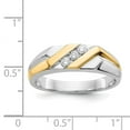 thumbnail image 5 of 14K Two-Tone Gold Ring Band Men's Diamond Round Mens, Size 5, 5 of 5