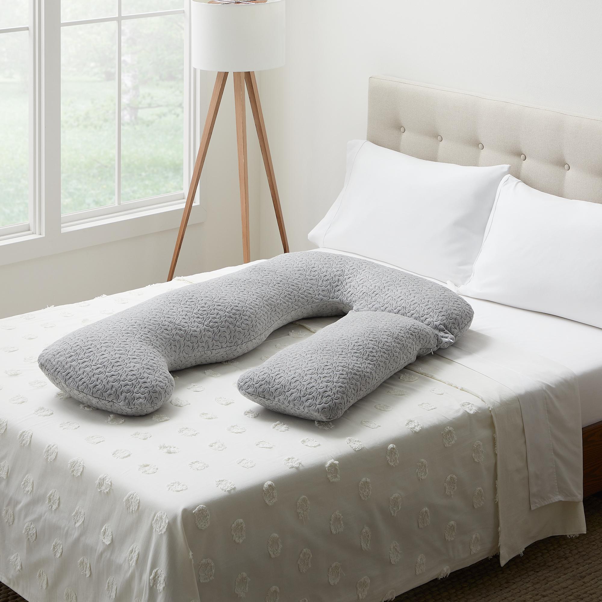 Allswell Full Wrap-Around Oversized Pregnancy Pillow, Gray