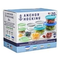 thumbnail image 4 of (2 pack) Anchor Hocking Sculpted Glass Food Storage Containers with Lids, 20 Piece Set, 4 of 7