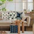thumbnail image 4 of Navy Blue Nautical Ocean Starfish Coral Seahorse Anchor Throw Pillow Covers, Ocean Nautical Gifts, Sea Animal Pillow Cases 18 x 18 Inch Home Ship Sofa Decor Set of 4, 4 of 6