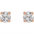 thumbnail image 2 of Auriga Fine Jewelry 14k Rose Gold 1/6 CTW Natural Diamond Stud Earrings for Women, 2 of 4