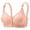 Pink(Bra), variant on Plus Size Front Closure Bra for Women Floral Wirefree Bralette, Seamed Full Coverage Support Comfort Bra with Adjustable Straps
