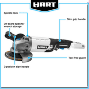 HART 20-Volt Cordless 4 1/2-inch Angle Grinder (Battery Not Included)