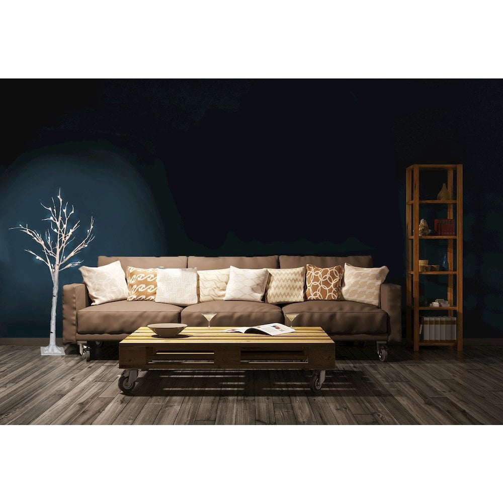 Hi-Line Gift Ltd. Birch Tree On Metal Base In/Outdoor 48 LED 47 Inch High with 8 Lighting Modes