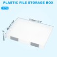 thumbnail image 2 of Uxcell Clear A4 File Portable Project Case with Buckle Plastic Storage Box for 8.5" x 11" Letter Paper Scrapbook Paper Storage Boxes, 6Pcs, 12.4"x9.8"x1.2", Light Gray, 2 of 6