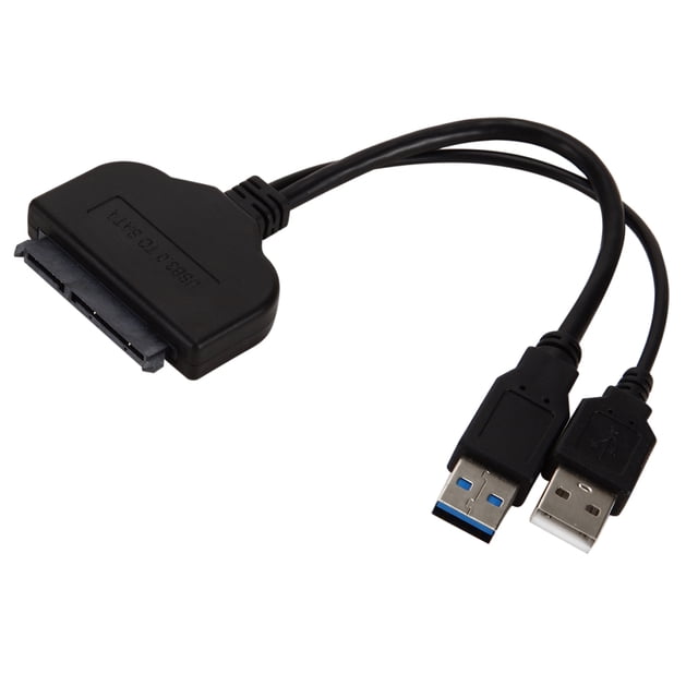 USB3.0 to SATA Adapter Cord for Laptop with 5Gbps Transfer Rate Black plastic 2.5 Inch