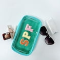 thumbnail image 4 of Bolsa de maquillaje cqoogrlx de nailon transparente con parche con letras SPF con purpurina, 4 of 7