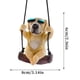 thumbnail image 3 of Adorno de retrovisor de coche de perrito de resina - Colgante de perro carlino con cabeza móvil para decorar el coche, 3,15 pulgadas, 3 of 6