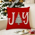 thumbnail image 5 of Xuniizn Christmas Pillow Covers 18x18 inch Xmas Decorations Soft Plush Faux Fur Wool Christmas Throw Pillow Cases Winter Holiday Decor for Sofa Living Room, 5 of 7