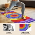 thumbnail image 4 of Rainbow Tie Dye Mandala Pattern Hot Yoga Mat Towel Non Slip for Hot Yoga - Quick-Drying Yoga Mat Cover with 4 Corner Pockets with Travel Bag - Hot Yoga Towel Non Slip 70"x26", 4 of 6