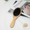 thumbnail image 4 of OPALESQUE 2pcs Wooden Hair Brush with Bristle & Nylon Pins for Men, Women – Oval Paddle Brush for Wet & Dry Hair, Smoothing, Detangling, and Massaging, 4 of 7