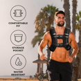 thumbnail image 3 of Amstaff Fitness Chaleco con peso – Chaleco con peso para correr, entrenamiento de fuerza y ​​desarrollo muscular, cuenta con rayas reflectantes para entrenamientos seguros al aire libre (8 libras, neg, 3 of 5