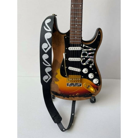 Axe Heaven Stevie Ray Vaughan SRV Musical Note Black Mini Guitar Strap Replica GS-007