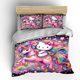 thumbnail image 2 of Juego de ropa de cama para bebé con dibujos animados de Hello Ki-tty, juego de piezas japonesas para niños, tamaño King, EE. UU., funda de cama para adultos, edredón para dormitorio, 2 of 8