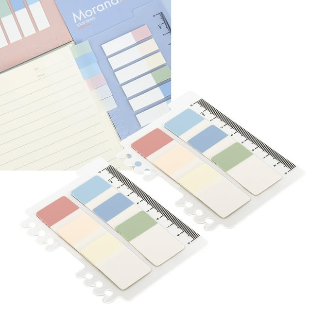 Notas Adhesivas Translúcidas, 6 Colores Morandi Gift 2 Juegos De Notas Adhesivas Transparentes Papel PET Impermeable Para Etiquetas De Índice