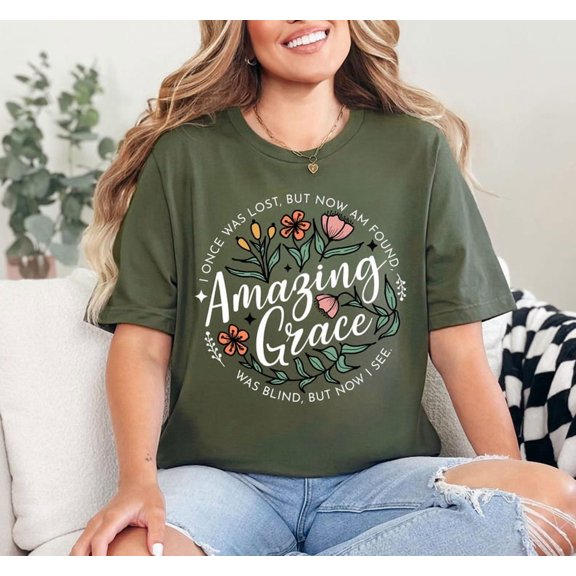 Amazing Grace Shirt, Christian Shirt for Women, Christian Gift for Her, Religious Gift for Women, Amazing Grace T-Shirt, Faith Shirt